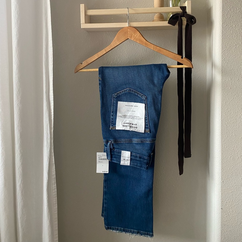 Dark Blue Denim Jeans - Straight Leg